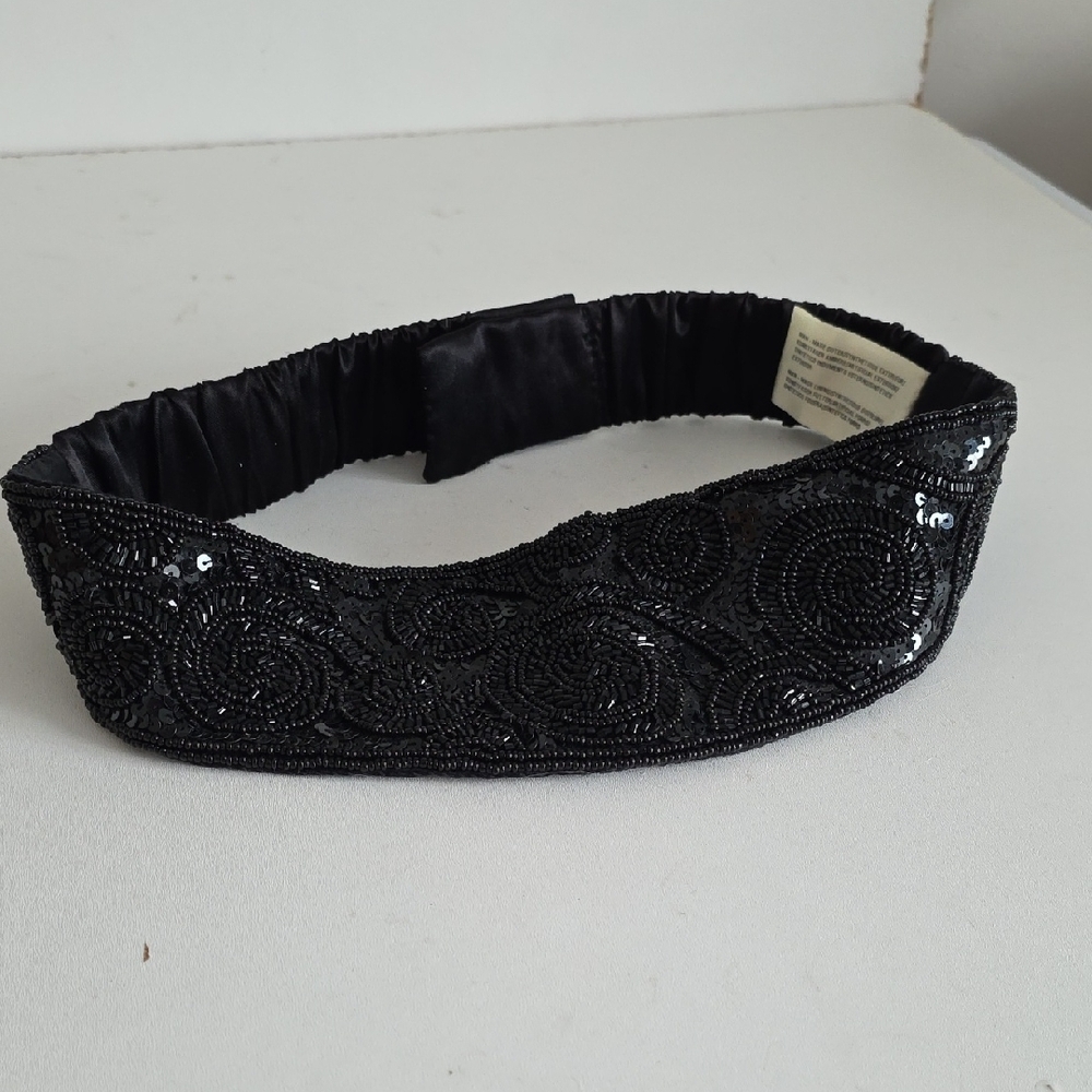 NEXT Ladieswear | Satin Sash Belt Beaded Black